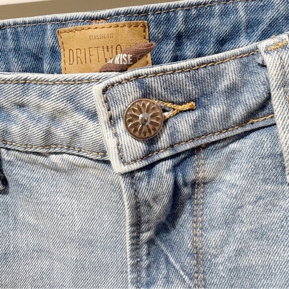 Driftwood Audrey High Rise Embroidered Side Trim Jeans Size 28 Straight Leg - Picture 5 of 16